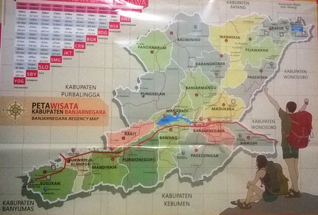Peta wisata Banjarnegara