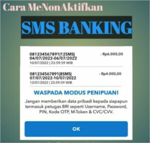 Cara Menonaktifkan SMS Banking dan Notifikasi di Aplikasi BRImo