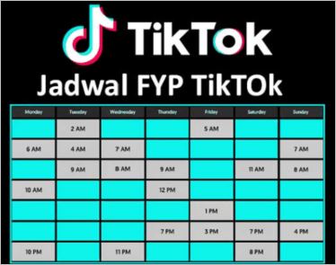 Jadwal FYP TikTok 2023 Setiap Hari Lengakap Dengan Jam Potensial FYP